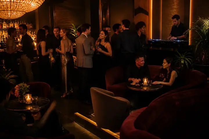 Gosti u lounge prostoru uz muziku